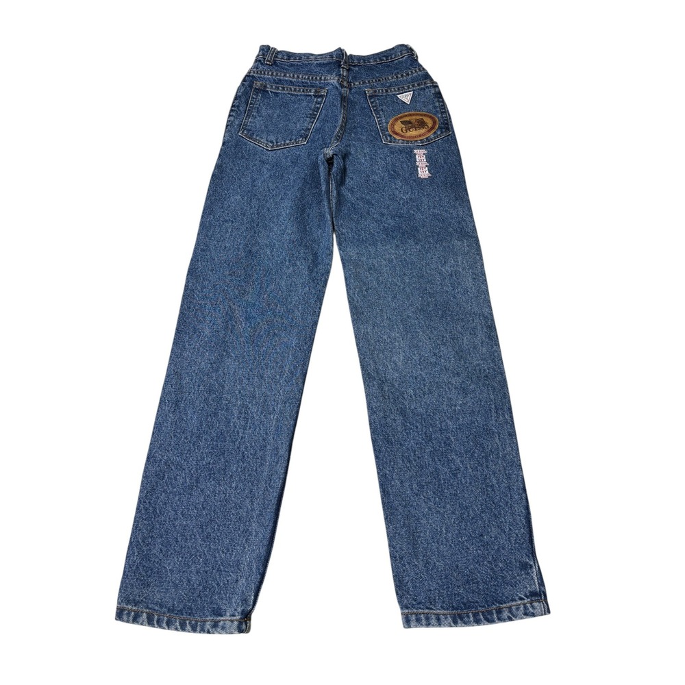 NWOT Vintage 90/80s Guess Jeans 12 Medium Wash Straight Leg Denim USA 24x28 - Picture 7 of 14